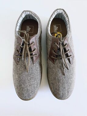 NWT BLACKWELL Riley Men's Casual Gray Canvas Lace-Up Shoes